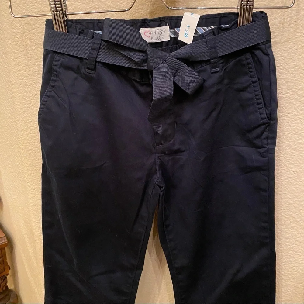 NWT-THE CHILDREN’S PLACE Girls Navy Bow Dress Pants Size 8 Yrs